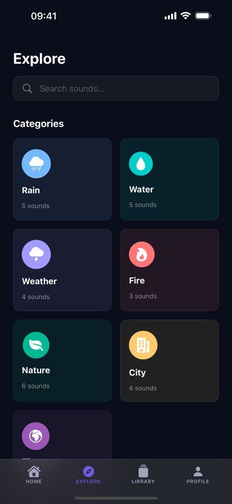 Snoozio Explore - Browse 7 Sound Categories